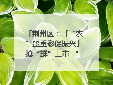 荆州区：「“农”墨重彩促振兴」抢“鲜”上市 “采摘经济”助农“甜蜜增收”