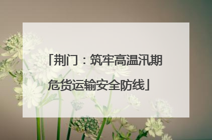 荆门：筑牢高温汛期危货运输安全防线