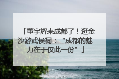 董宇辉来成都了！逛金沙游武侯祠：“成都的魅力在于仅此一份”