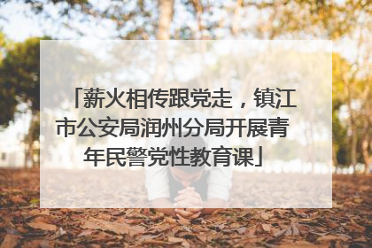 薪火相传跟党走，镇江市公安局润州分局开展青年民警党性教育课