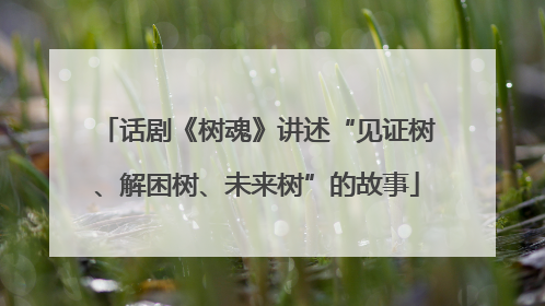 话剧《树魂》讲述“见证树、解困树、未来树”的故事