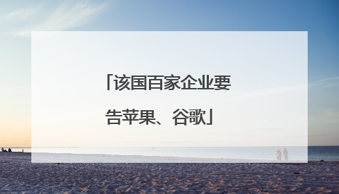 该国百家企业要告苹果、谷歌