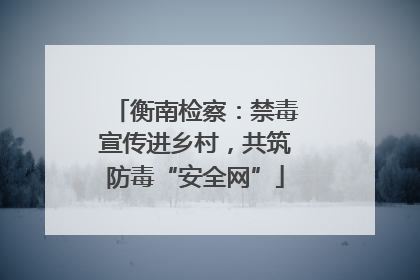 衡南检察：禁毒宣传进乡村，共筑防毒“安全网”