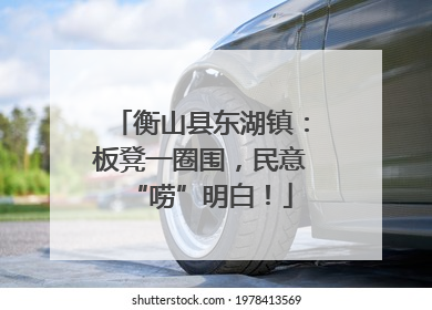 衡山县东湖镇：板凳一圈围，民意“唠”明白！