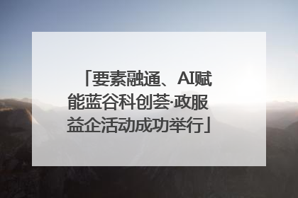要素融通、AI赋能蓝谷科创荟·政服益企活动成功举行