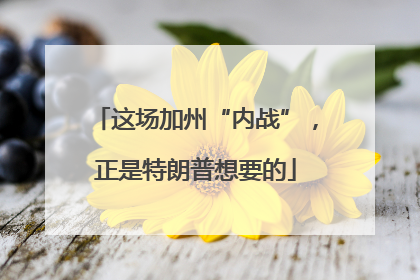 这场加州“内战”，正是特朗普想要的