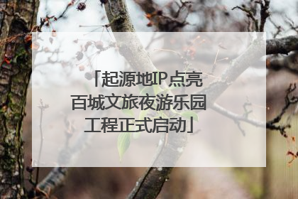 起源地IP点亮百城文旅夜游乐园工程正式启动