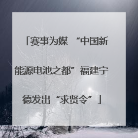 赛事为媒 “中国新能源电池之都”福建宁德发出“求贤令”