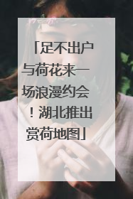 足不出户与荷花来一场浪漫约会！湖北推出赏荷地图