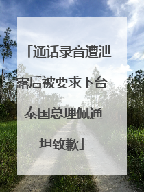 通话录音遭泄露后被要求下台 泰国总理佩通坦致歉