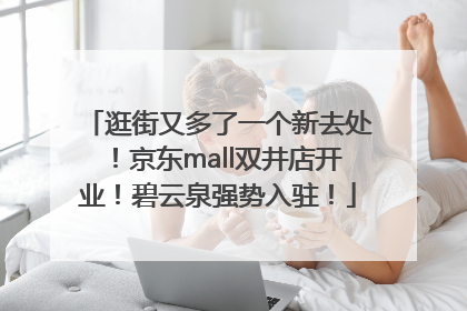 逛街又多了一个新去处！京东mall双井店开业！碧云泉强势入驻！