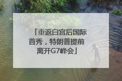 重返白宫后国际首秀，特朗普提前离开G7峰会