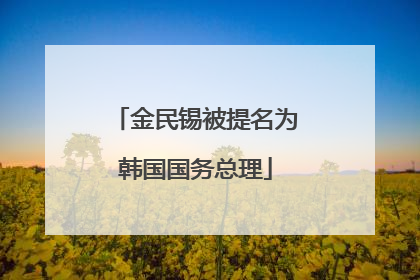 金民锡被提名为韩国国务总理