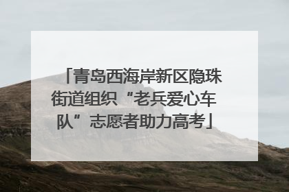 青岛西海岸新区隐珠街道组织“老兵爱心车队”志愿者助力高考