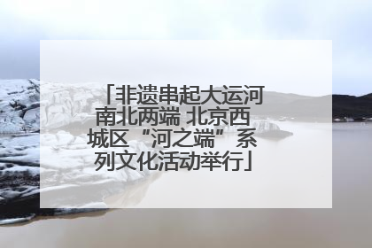 非遗串起大运河南北两端 北京西城区“河之端”系列文化活动举行