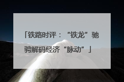 铁路时评：“铁龙”驰骋解码经济“脉动”