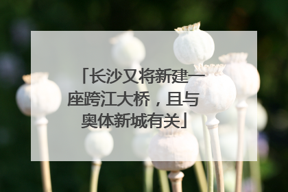 长沙又将新建一座跨江大桥，且与奥体新城有关