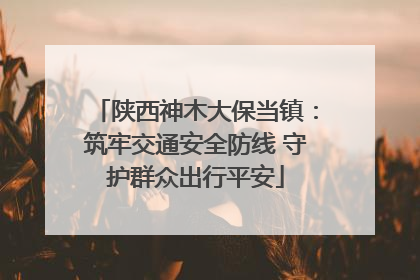 陕西神木大保当镇：筑牢交通安全防线 守护群众出行平安