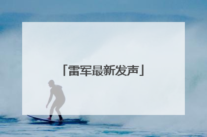 雷军最新发声