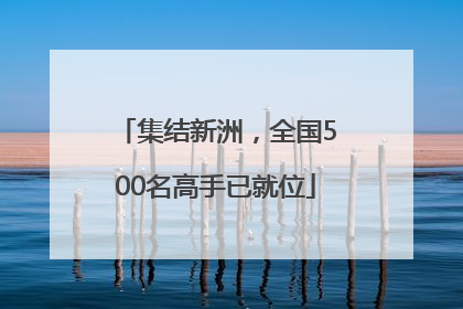 集结新洲，全国500名高手已就位