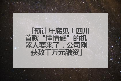 预计年底见！四川首款“懂情感”的机器人要来了，公司刚获数千万元融资