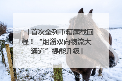 首次全列重箱满载回程！“烟淄双向物流大通道”提能升级