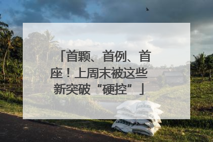 首颗、首例、首座！上周末被这些新突破“硬控”