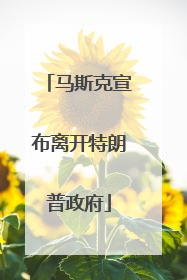 马斯克宣布离开特朗普政府