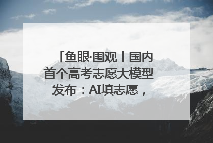 鱼眼·围观丨国内首个高考志愿大模型发布：AI填志愿，靠不靠谱？
