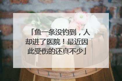 鱼一条没钓到，人却进了医院！最近因此受伤的还真不少