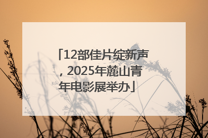 12部佳片绽新声，2025年麓山青年电影展举办