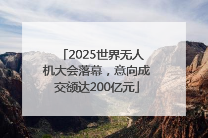 2025世界无人机大会落幕，意向成交额达200亿元