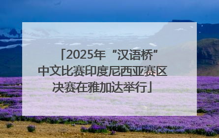 2025年“汉语桥”中文比赛印度尼西亚赛区决赛在雅加达举行