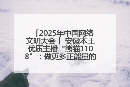 2025年中国网络文明大会丨 安徽本土优质主播“熊猫1108”：做更多正能量的事情 带给大家快乐
