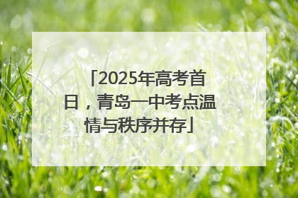 2025年高考首日，青岛一中考点温情与秩序并存