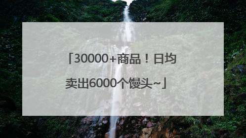 30000+商品！日均卖出6000个馒头~